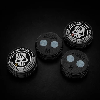 หัวคิว CRAZY ฝาดำ 1 ตลับมี 2 หัว ขนาด 11mm. มีความแข็ง 2 ระดับ หัวคิวที่นักกีฬาเลือกใช้