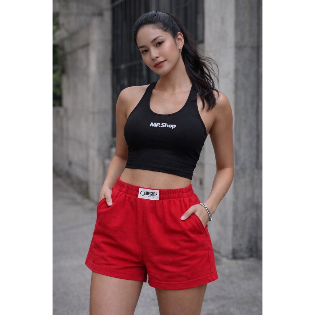 กางเกงขาสั้น สาวมินิไซส์สาวอวบใส่ได้ มีกระเป๋า ผ้าหนาใส่สวยเข้ารูปสีจี๊ดๆ สวยตรงปก