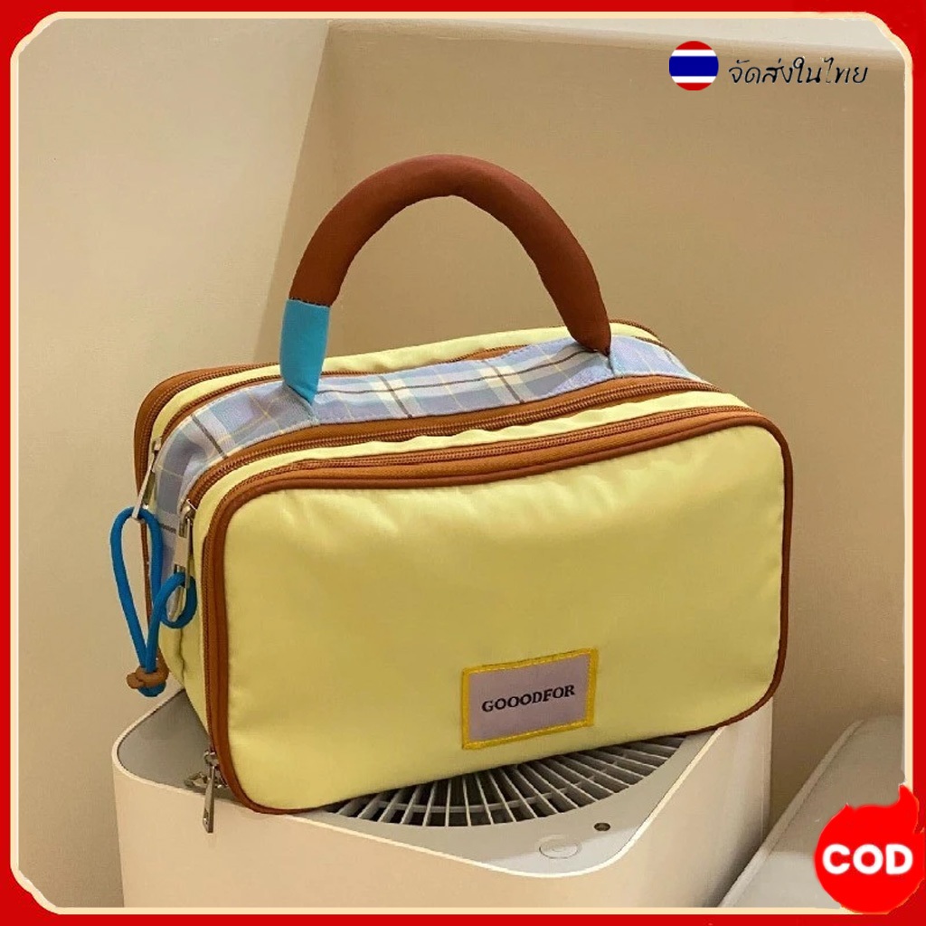 กระเป๋าเครื่องสำอางสีสันสดใส ความจุขนาดใหญ่ กระเป๋าเก็บเครื่องสำอางพกพาแบบหลายชั้น2026
