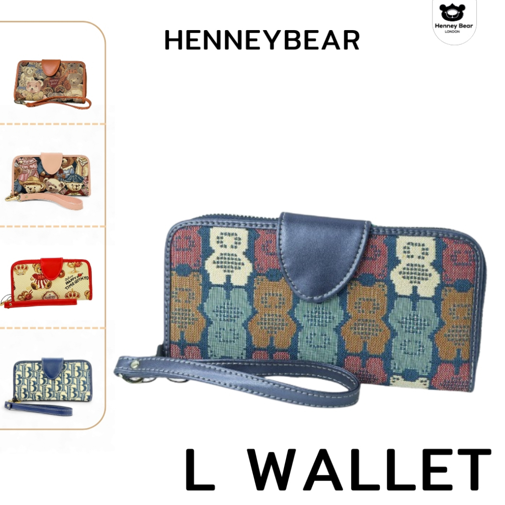 Henneybear - Hw002 รุ่น Long Wallet กระเป๋าสตางค์ใบยาวทรงสวย สีสวย ใส่ของได้เยอะ