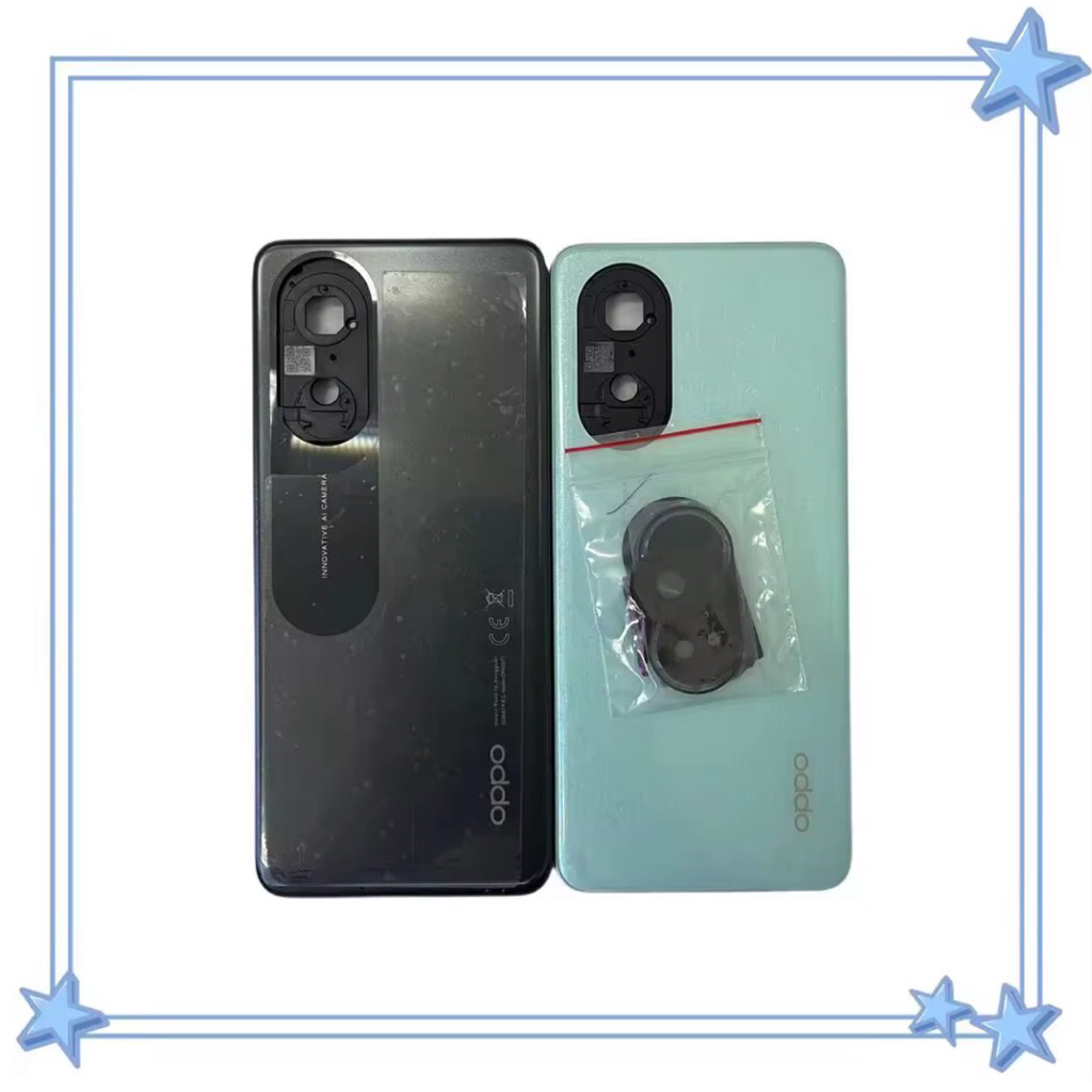 อะไหล่บอดี้ สำหรับ Oppo A58 4G เคสกลางพร้อฝาหลัง (แถมปุ่มเพิ่มลดเสียง+เลนส์กล้อง)