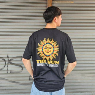 เสื้อยืด Cotton100% THE SUN - เทคนิคซิลค์สกรีน สีจมลงเนื้อผ้าติดแน่นทนนาน