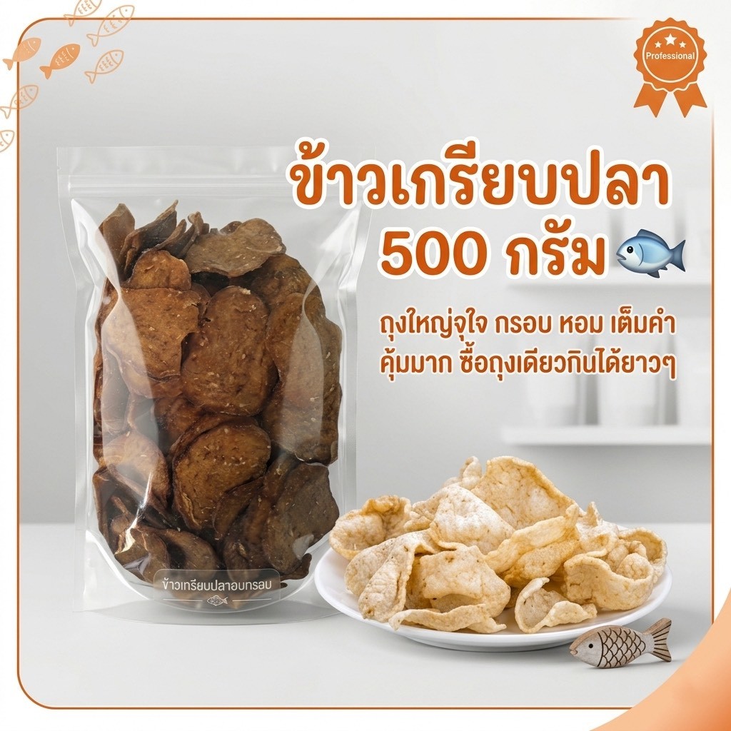 เกรียบปลา[500g.] แบบดิบ อร่อยเจ้าตำรับ