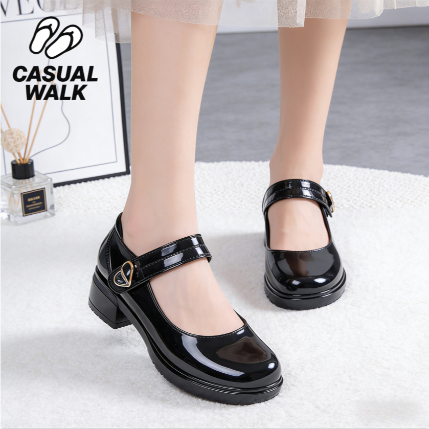 ใหม่! Casual WALK รองเท้าแมรี่เจนเด็ก/สาว วัสดุPCU สไตล์คิตตี้ สวมใส่สบาย ทน้ำหนักเบา ไซส์30-35