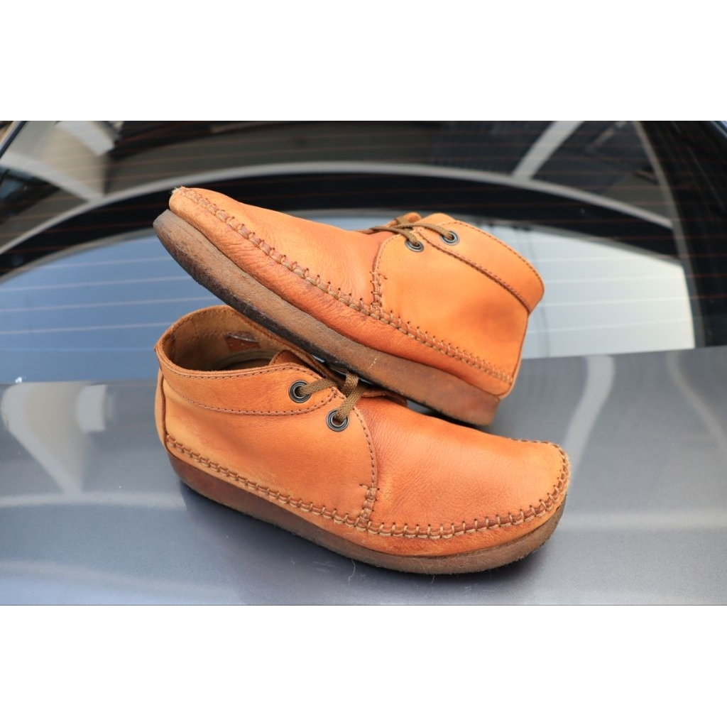 ส่งฟรี 10Us Clarks Originals Luger Brick | หนังสีอิฐ | Wallabee x Desert Trek Hybrid Crepe Sole