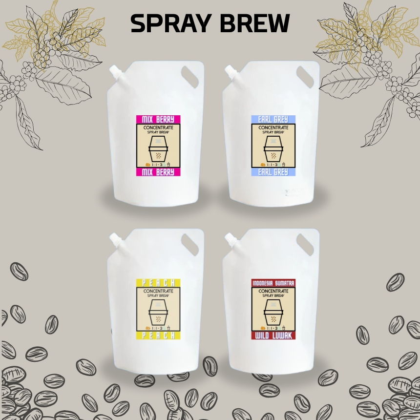🔥SPRAY BREW COFFEE🔥 (cold brew) หัวเชื้อกาแฟสกัดเย็น ขนาด 500 ml. / 1000 ml. ผสมน้ำเปล่า 1:2 ดื่มได้เลย