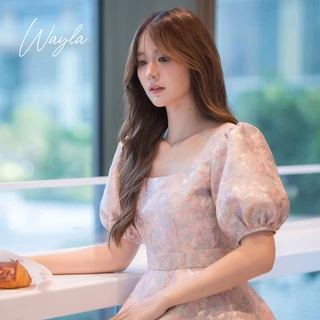 Wayla Belle (White/Primrose/Sandy/Sage/Rainy/Navy) - เดรสคอสี่เหลี่ยม กระโปรงทรงย้วย