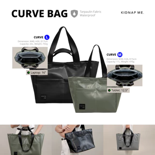 กระเป๋าสะพาย ผ้าใบ กันน้ำ ใส่ของ Laptop Tablet IPad CURVE BAG KIDNAP ME.