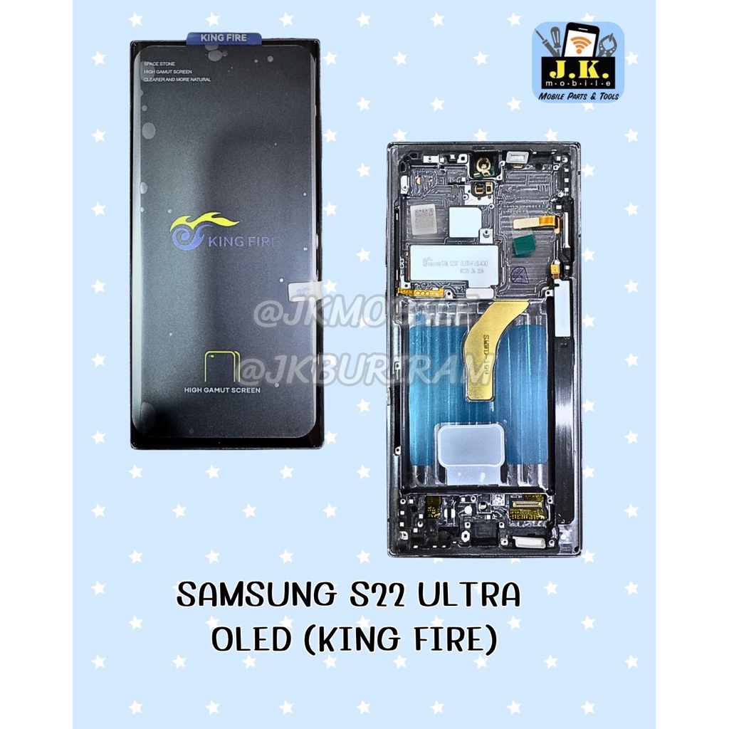 หน้าจอพร้อมโครง ใช้ได้กับ S22 Ultra เกรด Oled