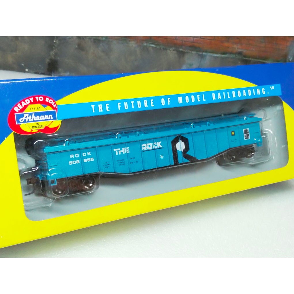 โมเดลรถไฟ บรรทุกสินค้า HO scale  โมเดลรถไฟ Athearn Rock Island Freight Model train HO gauge scale รา