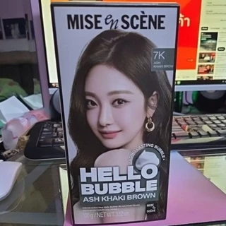 mise en scene hello bubble โฟมย้อมผม 100g # 10AB ash beige/ hello cream # 5CB cool brown