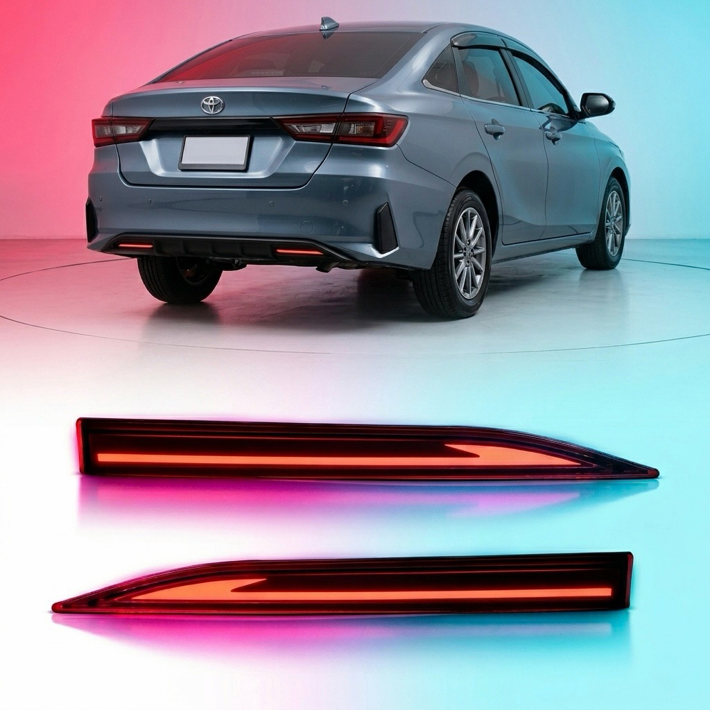ไฟทับทิมท้ายใส่ Toyota Yaris Ativ  2022 2023 LED ไฟวิ่ง (ราคาต่อคู่)