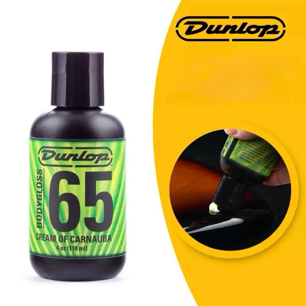Dunlop 6574 Formula 65 Bodygloss Cream of Carnauba (4 oz) เป็นครีมแว็กซ์ สำหรับขัดเงาและดูแลรักษาพื้นผิวกีตาร์ 118ML
