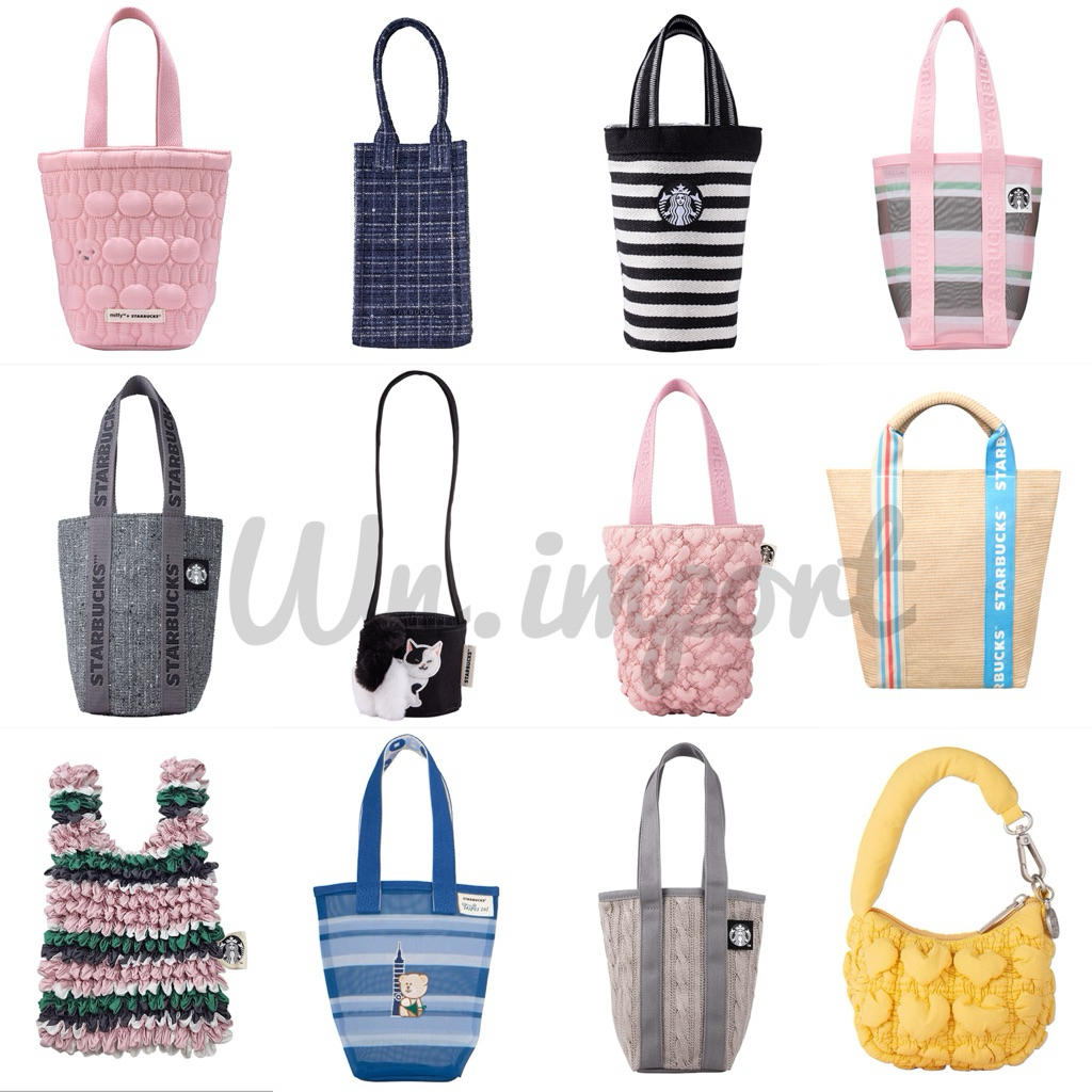 💫 New Update 9/5/2026‼️พร้อมส่ง Starbucks รวมถุงหิ้วแก้วน่ารัก สตาร์บั๊คแท้นำเข้า กระเป๋าใส่แก้ว พกพาสะดวก