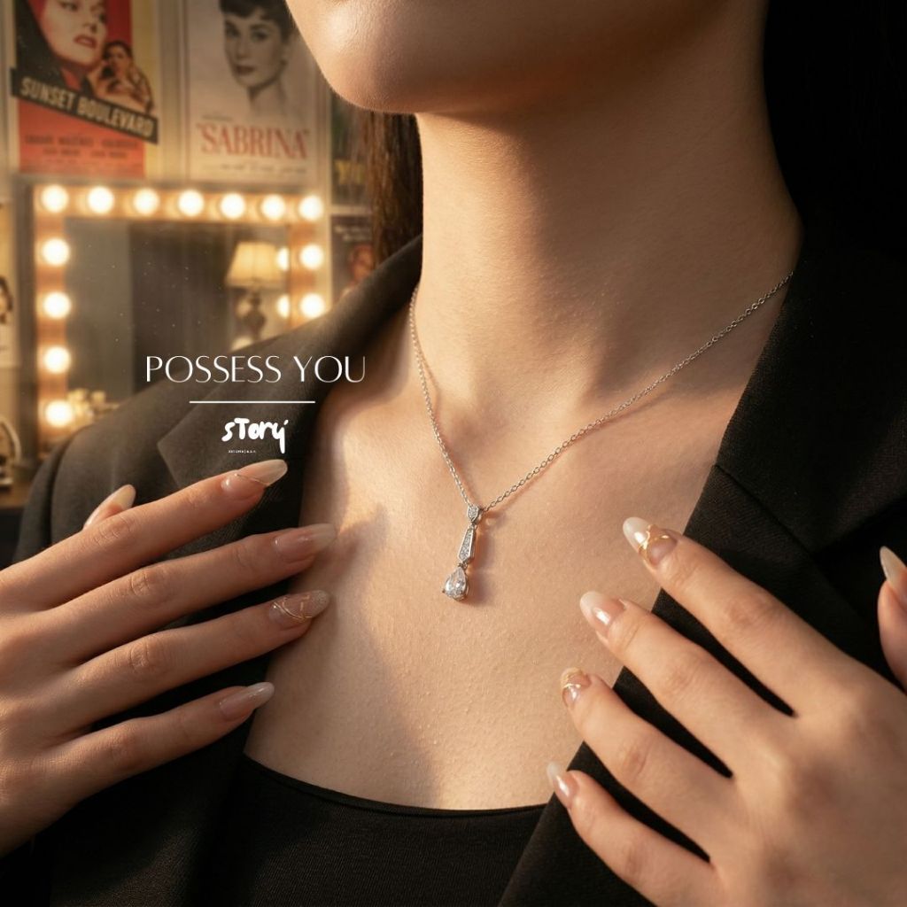 STORY สร้อยเงินแท้ Possess You สร้อยเพชร เสริมมงคล ดีไซน์สุดชิค สร้อยแฟชั่น มีเอกลักษณ์ สร้อยคอนำโชค