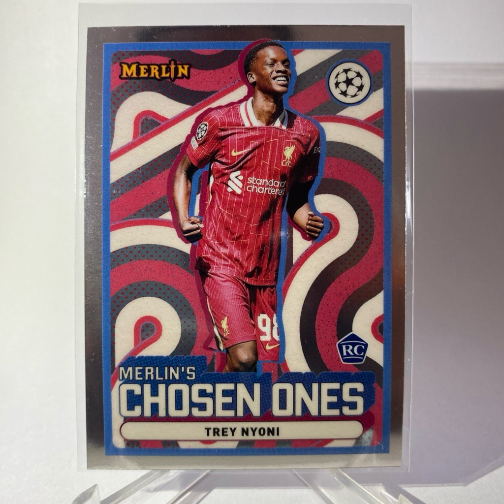 การ์ดนักฟุตบอล TREY NYONI, RC, LIVERPOOL, CHOSEN ONES, TOPPS MERLIN 2025