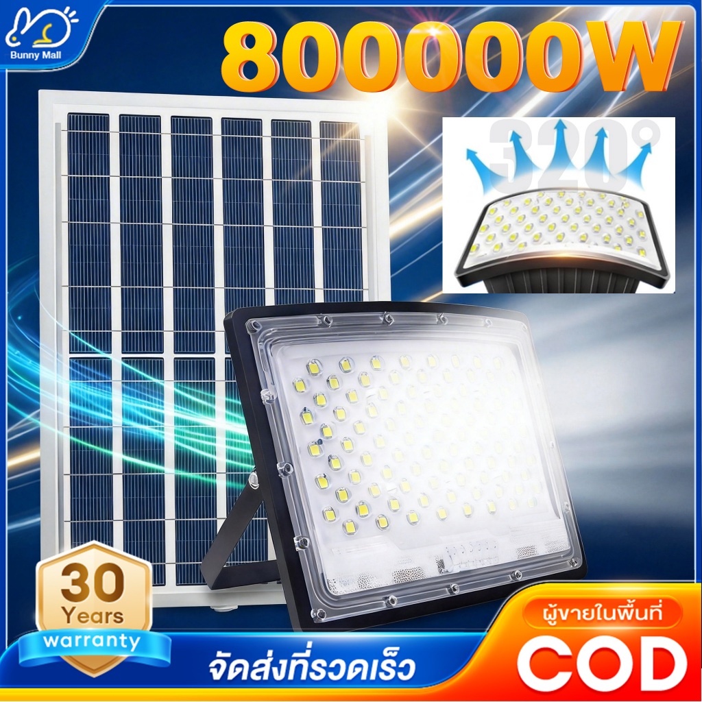 ไฟสปอตไลท์โซล่าเซลล์ พื้นผิวโค้ง 320° ไฟโซล่าเซลล์  solar light ระดับกันน้ำIP67 ระบบสว่างค้าง ไฟพลังงานแสงอาทิตย์