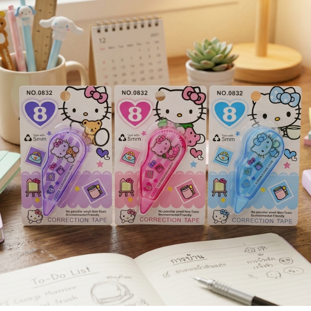 ✅แพ็ค 12 ชิ้น เทปลบเล็กลายการ์ตูน 0832✅ เทปลบปากกา  ลิควิดเทป ลายน่ารัก น่าใช้ ใช้ง่าย สะดวกสบาย ลื่นดี ไม่ติดขัด