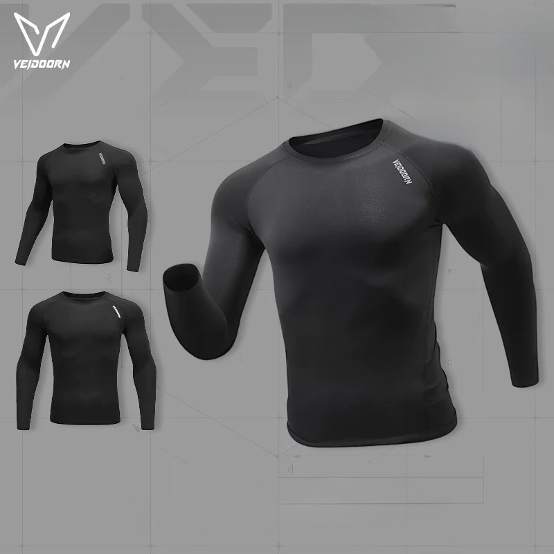 พร้อมส่ง ✨ VEIDOORN เสื้อรัดกล้ามเนื้อแขนยาว เสื้อออกกำลังกาย Compression Shirt ระบายอากาศดีเยี่ยม ผ้าdryfit