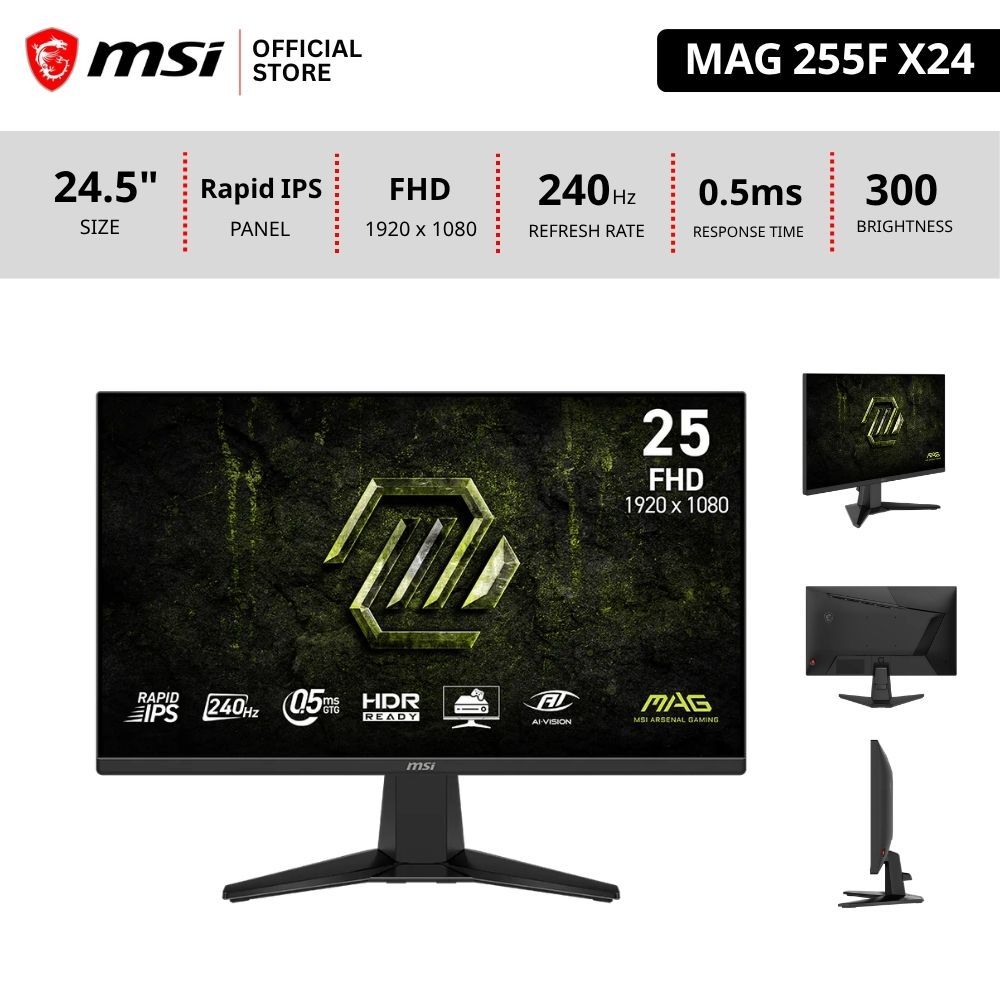 MSI MAG 255F X24 จอคอมพิวเตอร์ 24.5นิ้ว Monitor