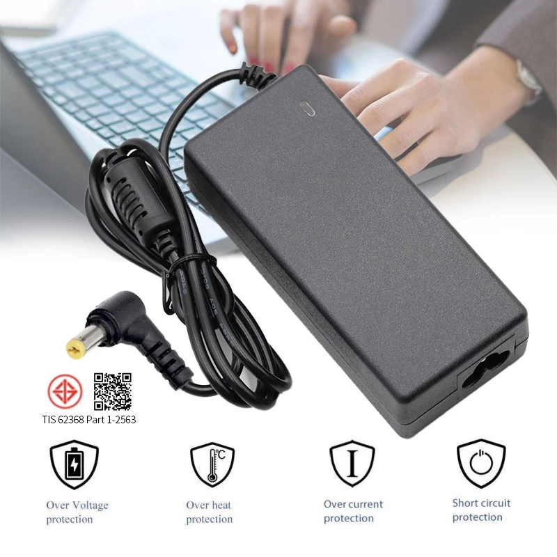 อะแดปเตอร์ Acer 19V 3.42A 65W 5.5*1.7mm อะแดปเตอร์โน๊ตบุ๊คAcer Notebook Adapter Charger พร้อมสายไฟAC Power