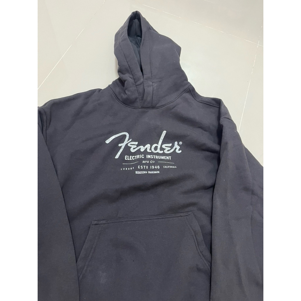 fender loose fit hoodie H&M ไซส์xlมือสองของแท้