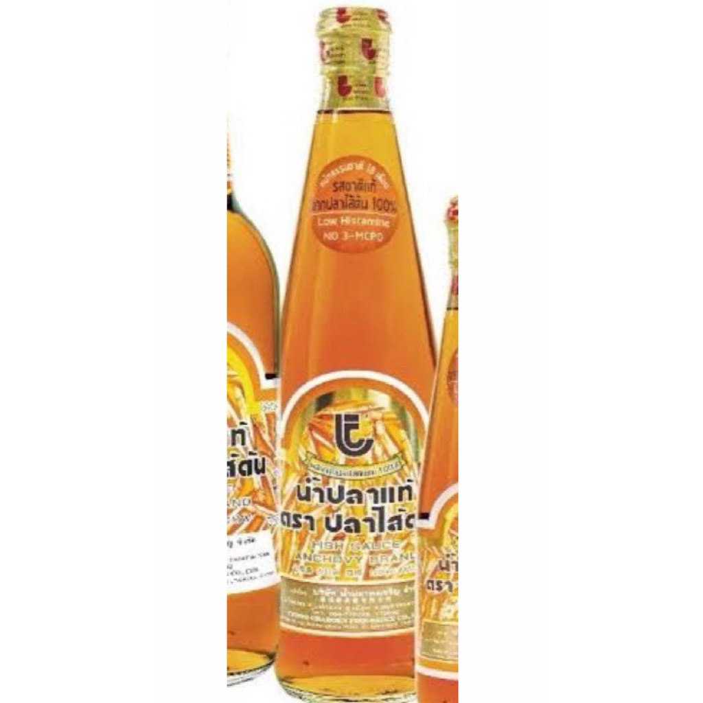 F น้ำปลาแท้ ตราปลาไส้ตัน ขนาด 700มล. fish sauce 100% แท้ fl ขวดแก้ว