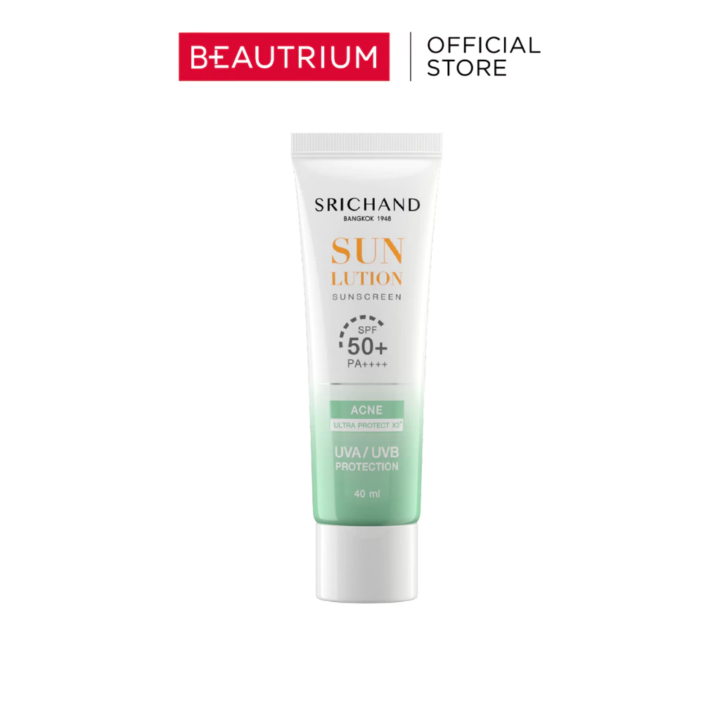 SRICHAND Sunlution Acne Care Sunscreen SPF50+ PA++++ ครีมกันแดด 40ml