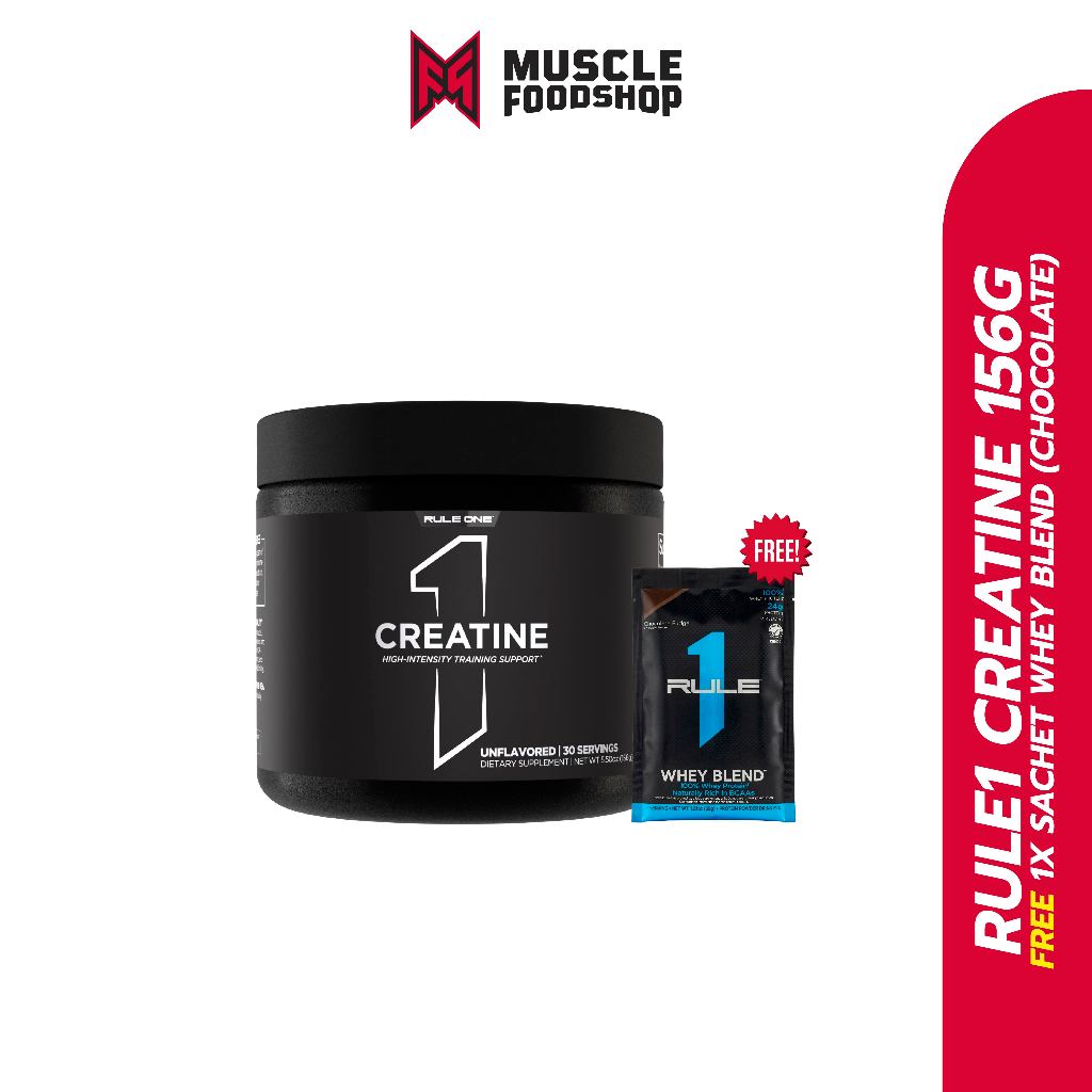Rule1 Micronized Creatine - Unflavored (ไม่มีรสชาติ) มี 2 ขนาด (156g. / 390g.)