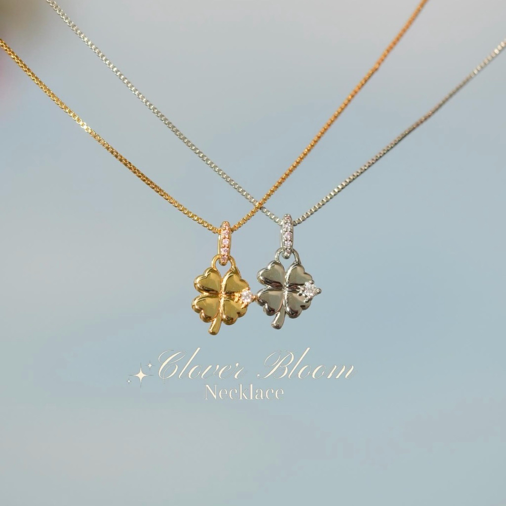 The Lucy Clover bloom necklace สร้อยคอใบโคลเวอร์