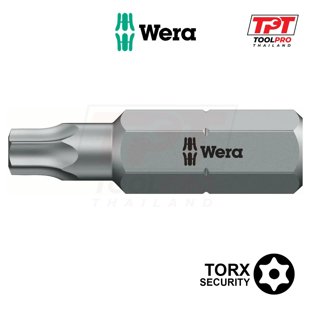 Wera ดอกไขควง 867/1 Z (Tough) TORX BO (Security) Bit, 25mm