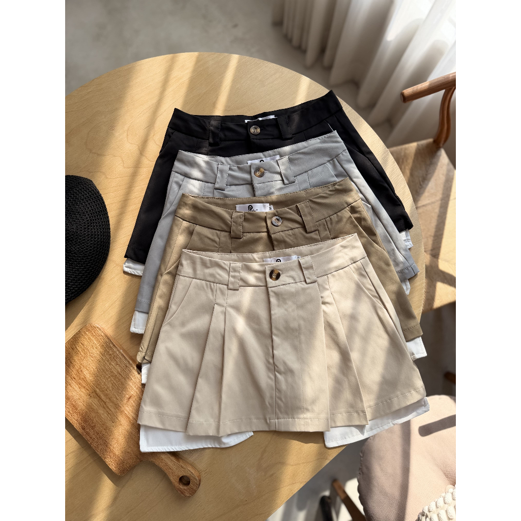 Pradap_brand:Baby Pleat Skort กระโปรงแก่งดีเทลกระเป๋า