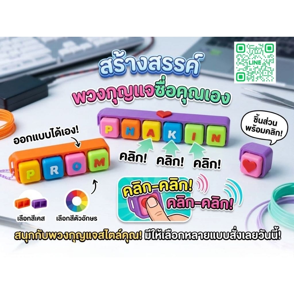 พวงกุญแจ Keycap สุดคิ้ว