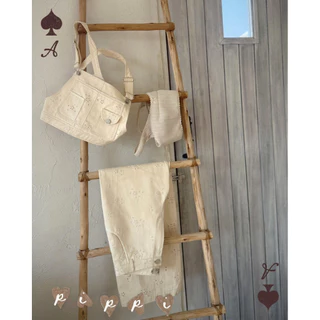 PIPPI LACE (White&Cream)OVERALLS