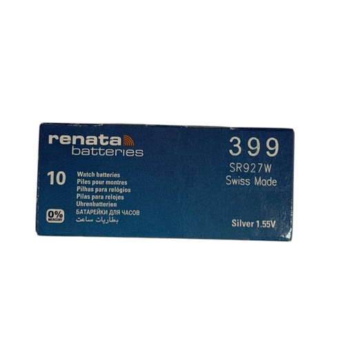 ถ่านกระดุม Renata SR927,SR927W / 399 จำหน่ายยกกล่อง จะมี 10ก้อน