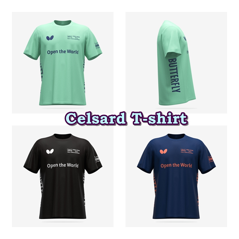 เสื้อปิงปอง BUTTERFLY Celsard T-shirt ของแท้ 100% เสื้อยืดผ้านุ่มสบาย