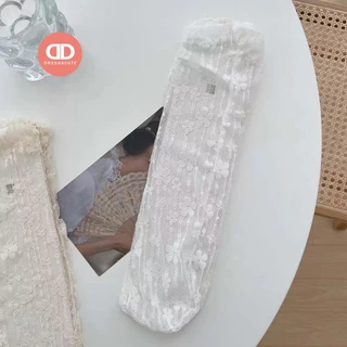 💙 DRESSACUTE S102 / S103 / S104 ถุงเท้าผู้หญิงแบบบาง แต่งลูกไม้