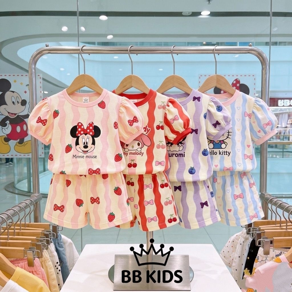 ชุดเซ็ทแขนสั้นขาสั้นชุดลายสวยๆBB Kids