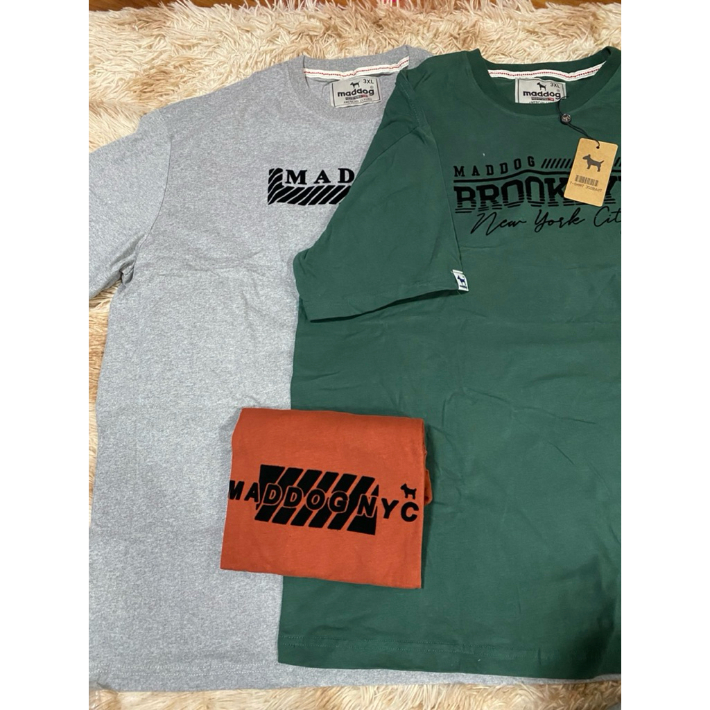 เซลแท้100%! เสื้อแขนสั้นMaddogไซร้3XLชาย🌟