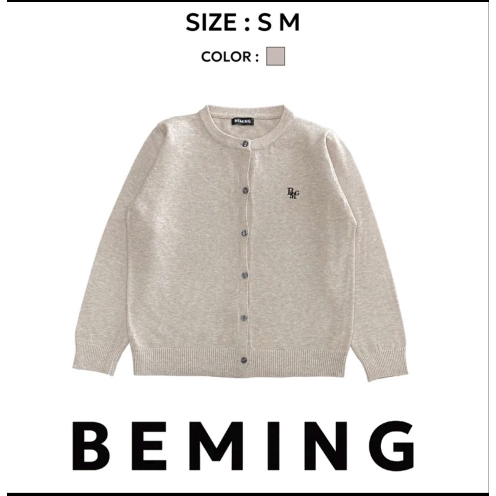 ส่งต่อเสื้อคลุมคาร์ดิแกน Beming Size M สีครีมเข้ม