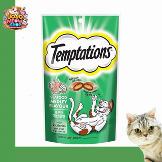“ Temptations 75g ขนมแมวขายดี ทูน่า/ไก่ กินง่าย แมวชอบ”