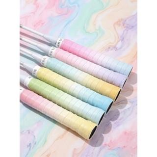 กริปพันด้ามพาสเทลไล่สี แบตมินตัน เทนนิส พิคเคิลบอล นุ่ม เบา …