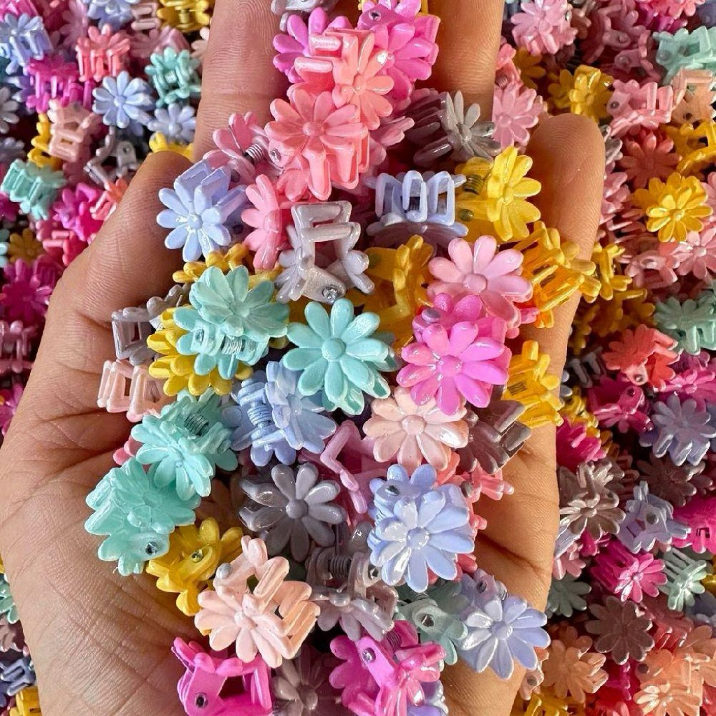 กิ๊บมินิดอกไม้9กลีบสีหวานละมุนรุ่นใหม่100ตัว ราคาถูก Shopee Lazada