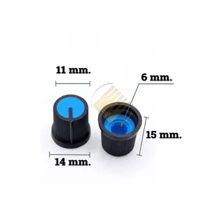 Knob AG3 จุกปุ่มหมุนวอลลุ่ม ขนาด 11x14x15 mm. แกนเฟือง 6 มิล ใช้กับเครื่องขยายเสียง ปรับเสียง