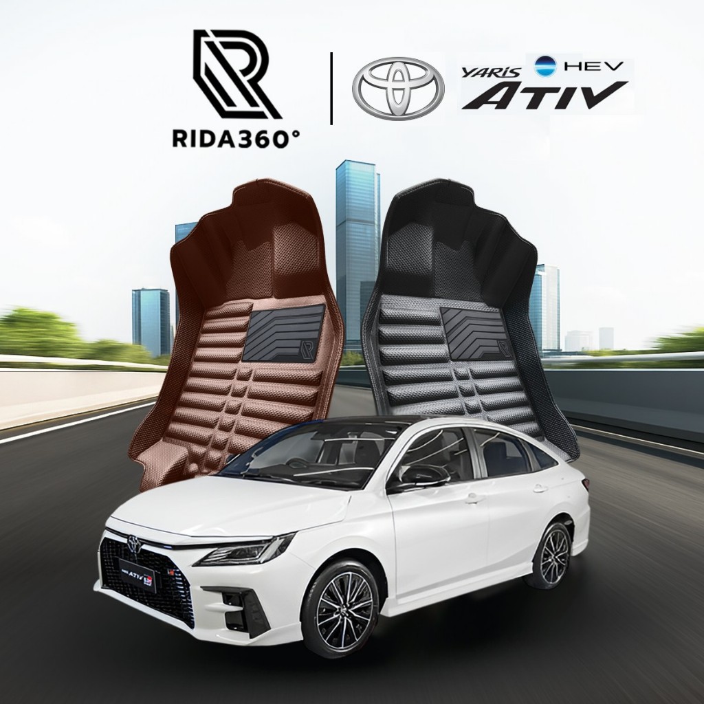 [RIDA360°] พรมรถยนต์ TOYOTA YARIS ATIV HEV 2025-2026 พรมปั๊มขึ้นรูปไร้รอยต่อ รับประกัน5ปี [186]