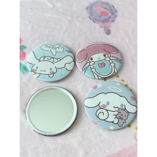 กระจกกลมพกพาขนาด 7*7 cm พร้อมส่งจากไทย
