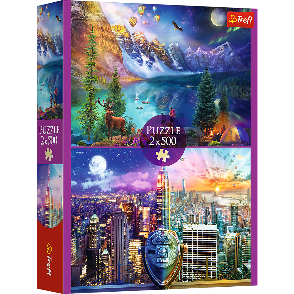 TREFL Premium Jigsaw Puzzle จิ๊กซอว์ 1000 ชิ้น (500ชิ้น 2 ภาพ) American Tour (48x34 cm.) ผลิตและนำเข้าจากยุโรป