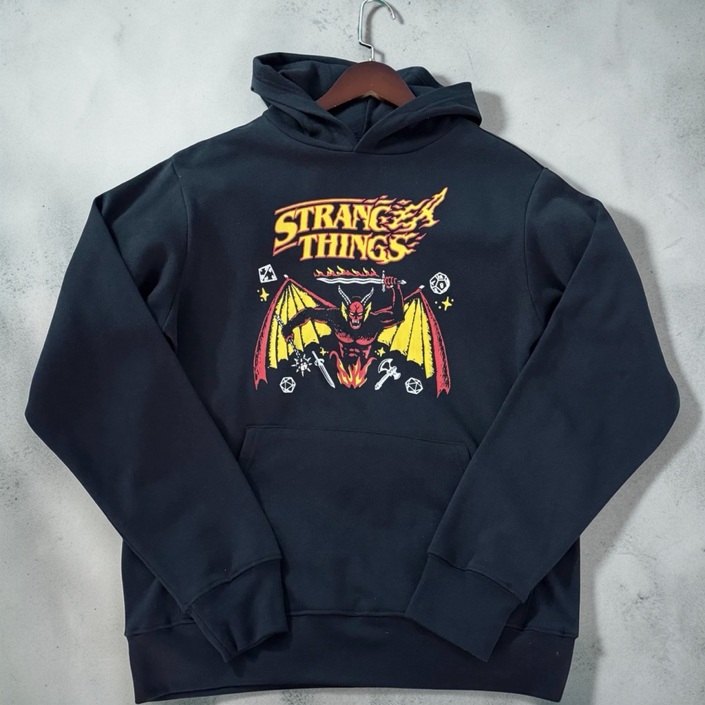 เสื้อคลุมฮู้ด เสื้อคลุมสีดำ Stranger Things   ▪️Netflix งาน Official แท้ (TS789)