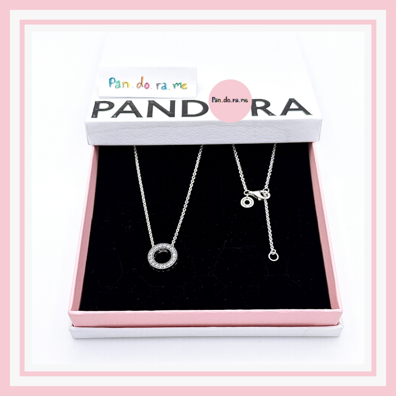 [พร้อมส่ง สินค้าแท้ 💯] สร้อยคอแพน 45 cm รุ่น Logo Pavé Circle Collier Necklace