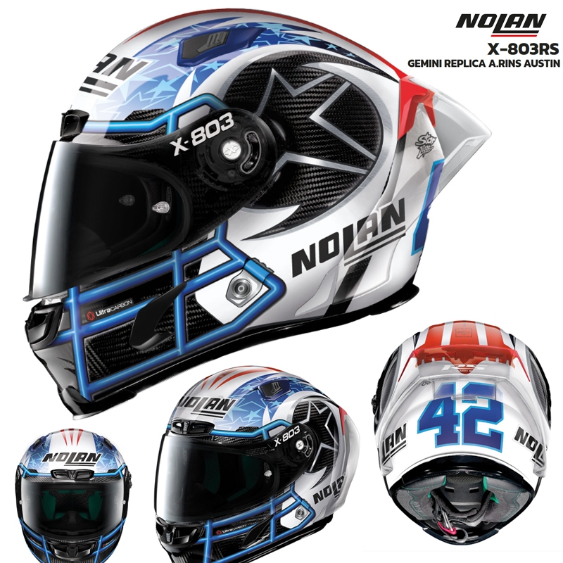 Nolan หมวกกันน็อค X-803 RS หมวกกันน็อคทรงสปอร์ตระดับท็อป ประสิทธิภาพสูงสุดสำหรับการขับขี่